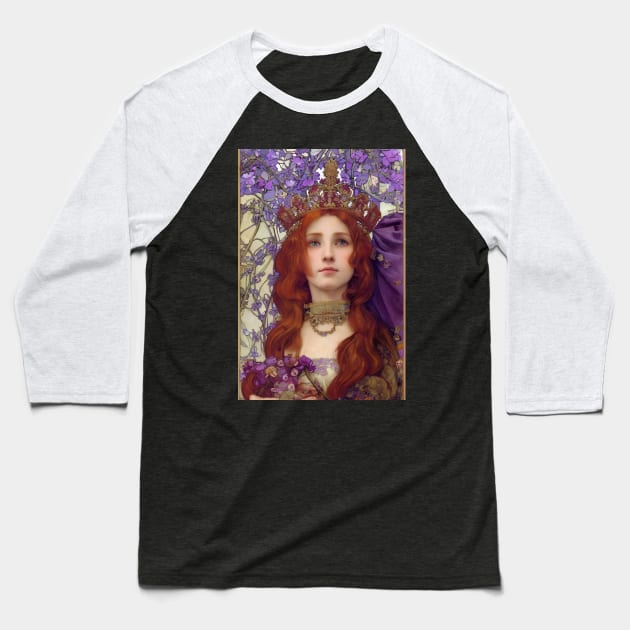 High Priestess - Mary Magdalene Baseball T-Shirt by PurplePeacock